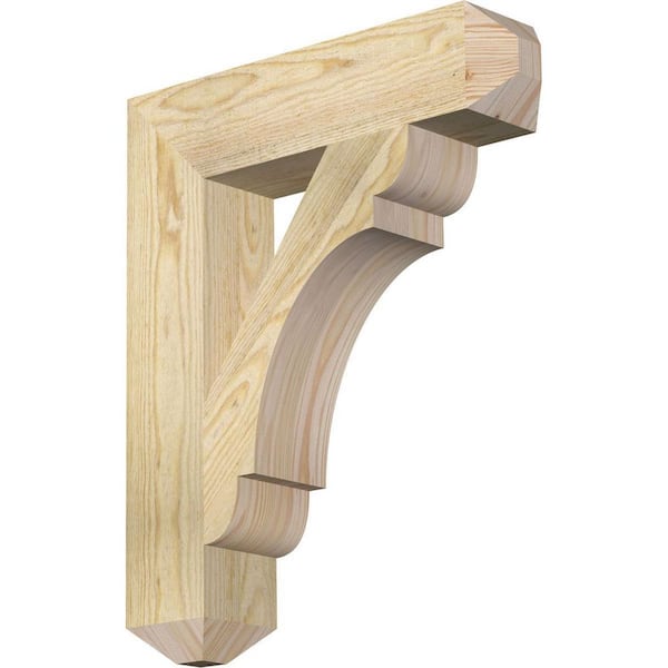 Ekena Millwork 4 in. x 22 in. x 18 in. Douglas Fir Olympic Craftsman Rough Sawn Bracket