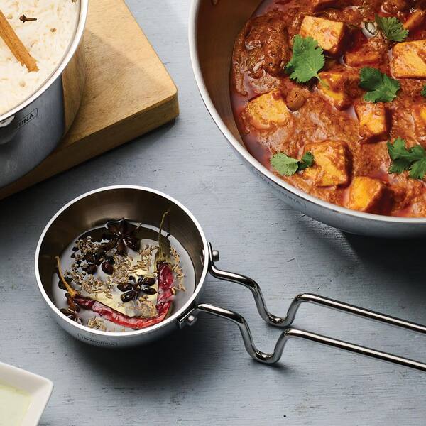 Tramontina Utsava 4 in. Tri-Ply Clad Stainless Steel Tadka Frying