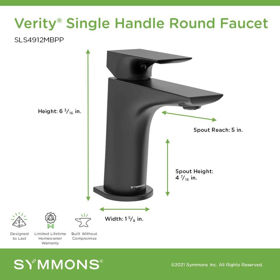 Matte Black Solid Brass Single-Handle Bathroom Faucet with Push Pop Drain