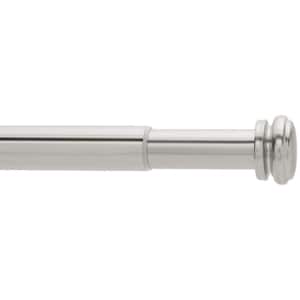 36 in. - 72 in. Mix and Match Telescoping 1 in. Single Curtain Rod in Brushed Nickel