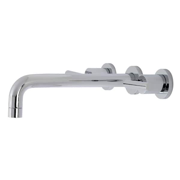 Manhattan 2-Handle Wall Mount Bathroom Faucet in Polished Chrome