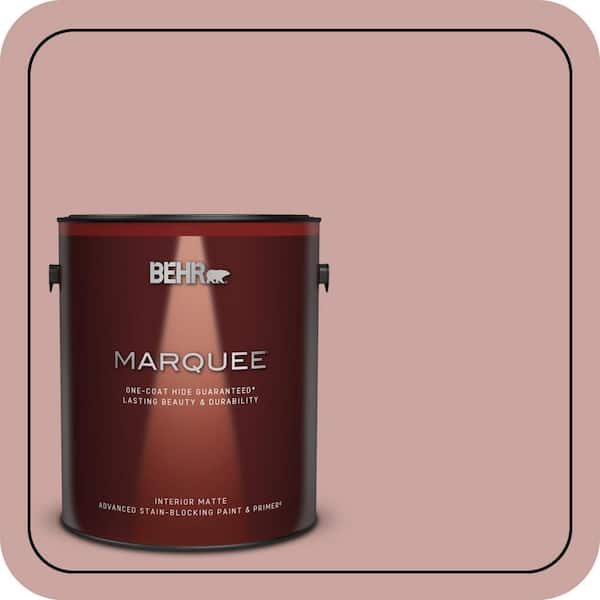 BEHR MARQUEE 1 gal. #160E-3 Rose Potpourri Matte Interior Paint & Primer