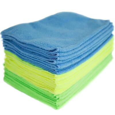 Microfiber Cleaning Cloths, Multi-Colored (24-Pack)