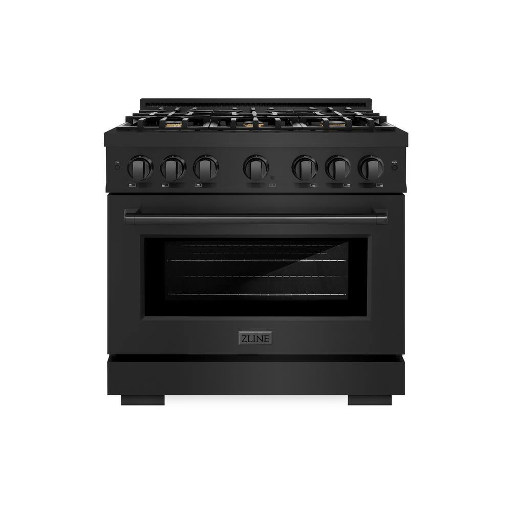 Select 36 in. 6-Burner Gas Range with Gas Convection Oven and Brass Burners in Black Stainless Steel price history on PriceWatchPro