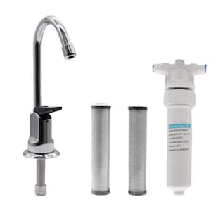 6 in. Touch-Flo Style Cold Water Dispenser Faucet Kit with In-line Filter and 2-Pack Cartridges, Polished Chrome