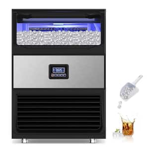 24.4 in. Commercial Ice Maker 450 lb./24 H Stainless Steel Freestanding Ice Maker Machine with Full Cube Production