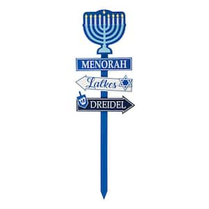 42 in. H Wooden HANUKKAH Yardstke with Light