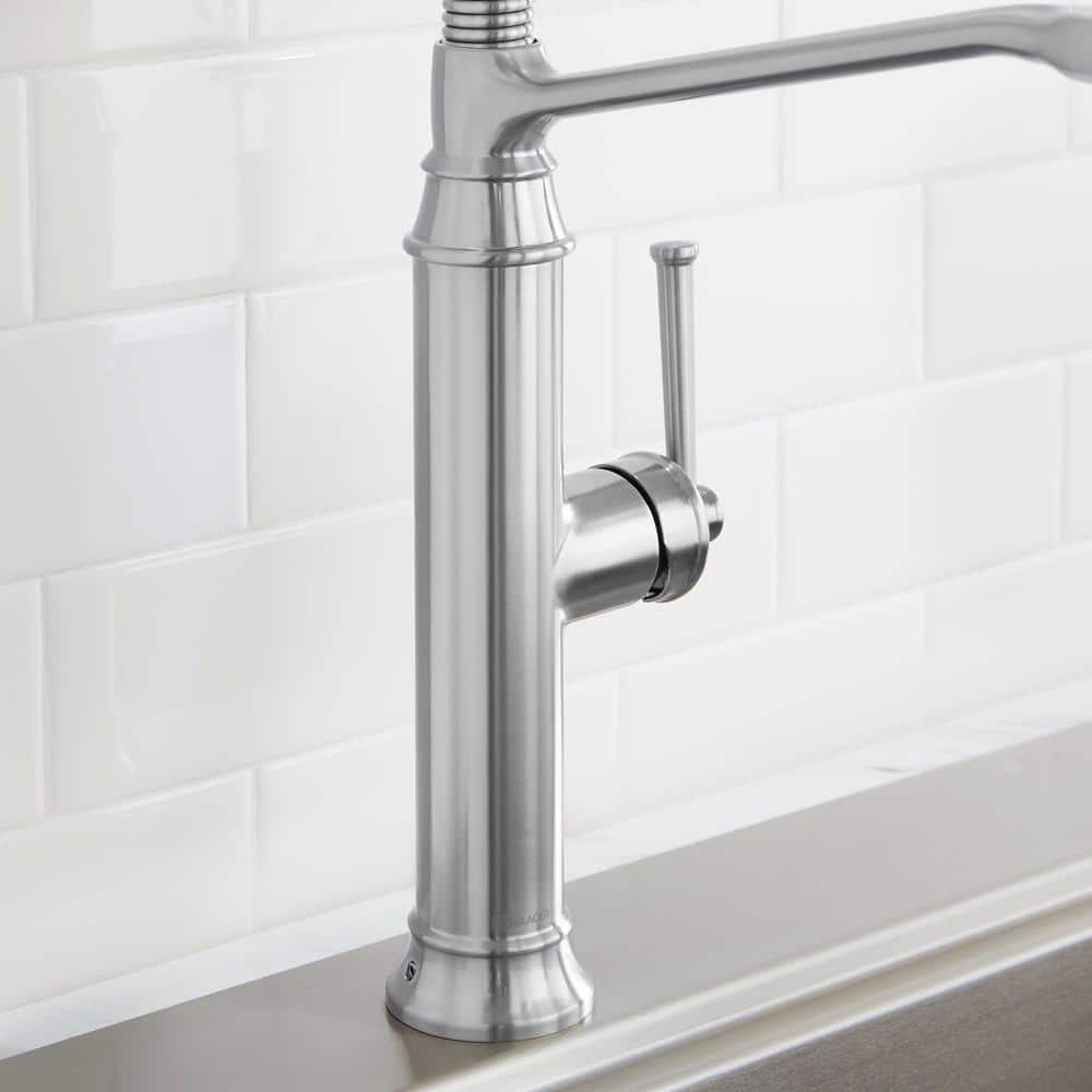 Stainless Steel Single Handle Pull-Down Sprayer Kitchen Faucet