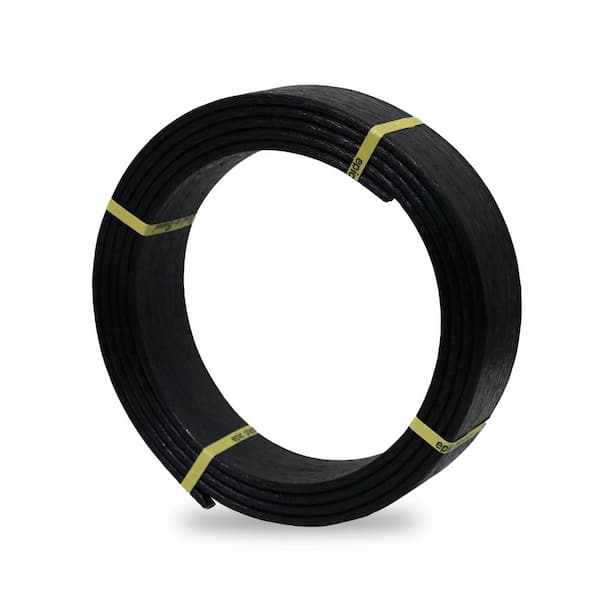16 ft. x 3.3 in. x .30 in. Benda Board Flex Plastic Black Edging Pack (4-Stakes Included)
