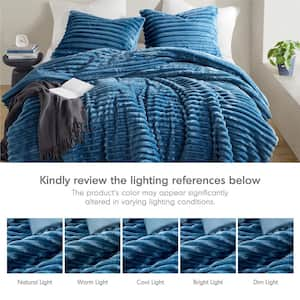 Avril 2-Piece Blue Microfiber Twin/Twin XL Comforter Set