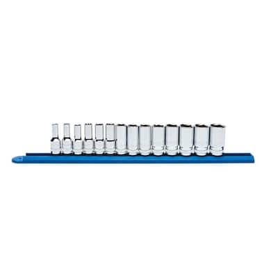 3/8 in. 6-Point Mid-Length Metric Socket Set (14-Piece)