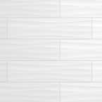Restore Bright White 4 in. x 16 in. Ceramic Wavy Wall Tile (13.20 sq. ft. / case)