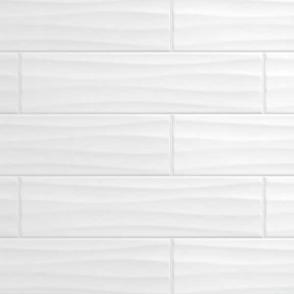 Ceramic Wavy Wall Tile, White Wavy Wall Tiles