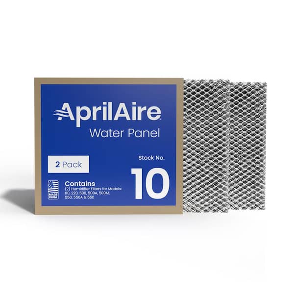 AprilAire 10 Replacement Water Panel for Whole-House Humidifier Models 110,220,500,500A, 500M, 550,550A, 558 (2-Pack)