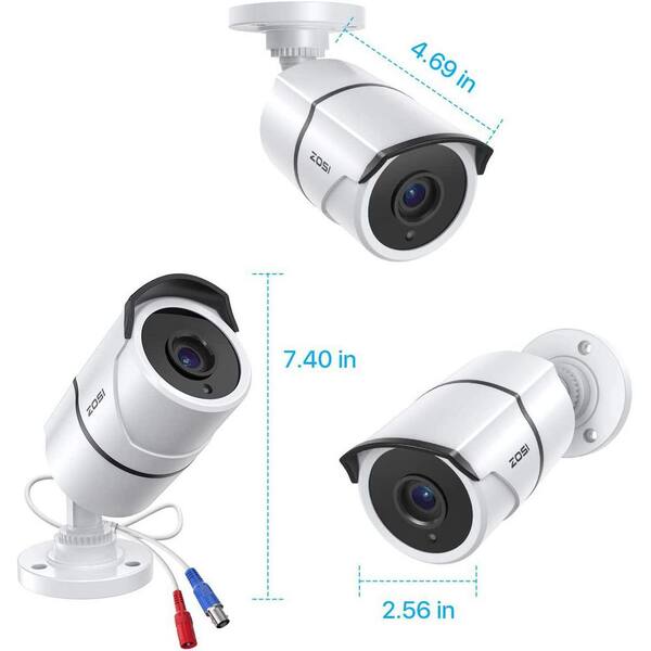 ZOSI 2MP Outdoor Hardwired Home Security Camera with Audio