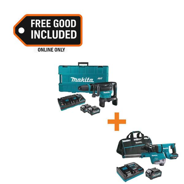 40V max X2 XGT 80V max Brushless 28 lb. AVT Demo Hammer Kit, AWS 4.0Ah with XGT 1-1/8 in. Rotary Hammer Kit, AFT (4.0Ah)
