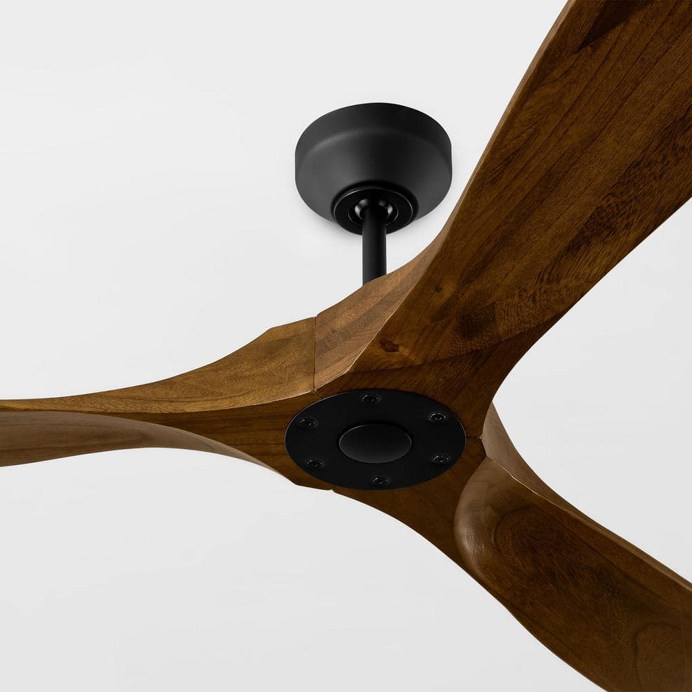 Midnight Black and Dark Walnut 60-Inch Smart Ceiling Fan