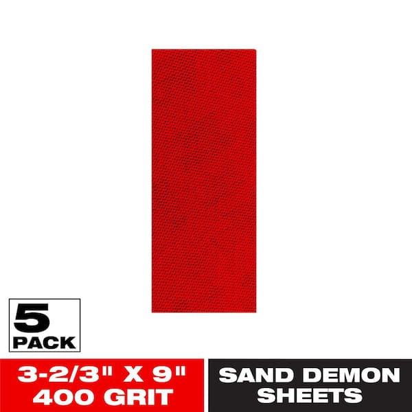 1/3 Sheet 400-Grit SandNET Reusable Hand Sanding Sheets