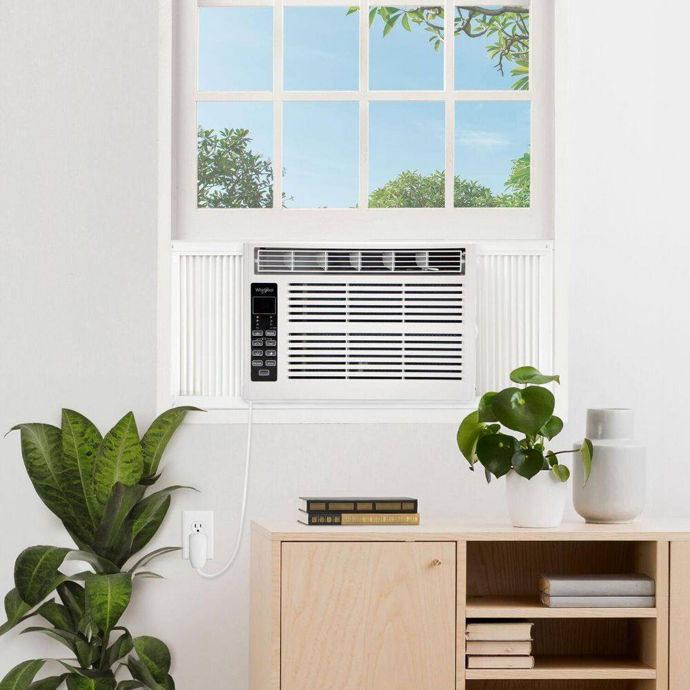 Whirlpool 8,000 BTU White Window-Mounted Air Conditioner with Remote
