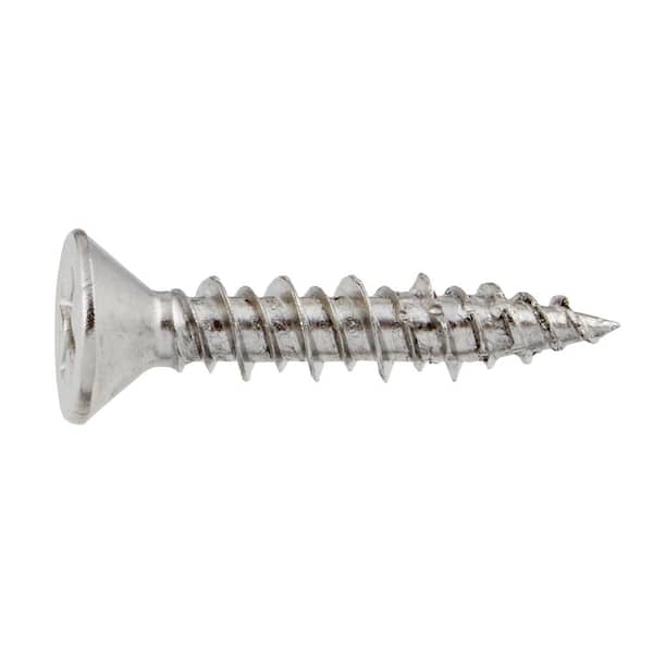 100 Viti Per Legno In Acciaio Inossidabile Testa Piana Intaglio Dritto #10 X 1 Pollice