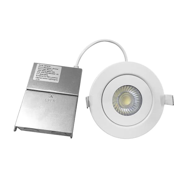 13-Watt 6 in. 5 CCT Selectable Canless Gimbal 1000 Lumens 120-Volt LED Downlight Title-24 (12-Pack)