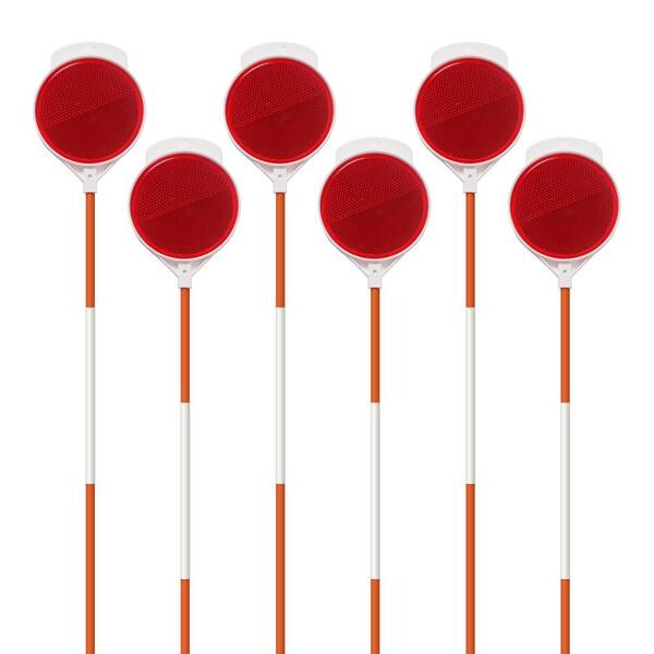 thumbnail image 2 of DCP 72-Inch Orange Reflective Driveway Markers - 20 Pack, Hollow Poles 5/16" Dia 2 of 2