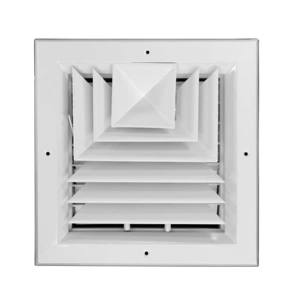 06 in. x 06 in. Aluminum 3-Way Diffuser/Register/Grille for Air Supply