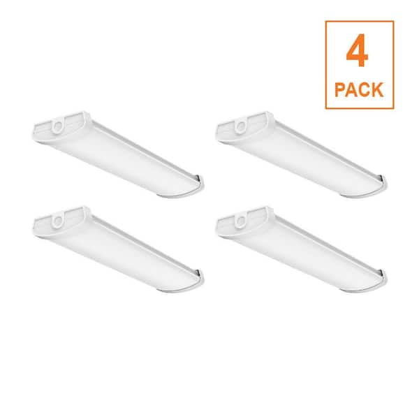 ETI LIGHTING 8-Pack 3.8 ft. x 10 in. White Commercial LED Wrap
