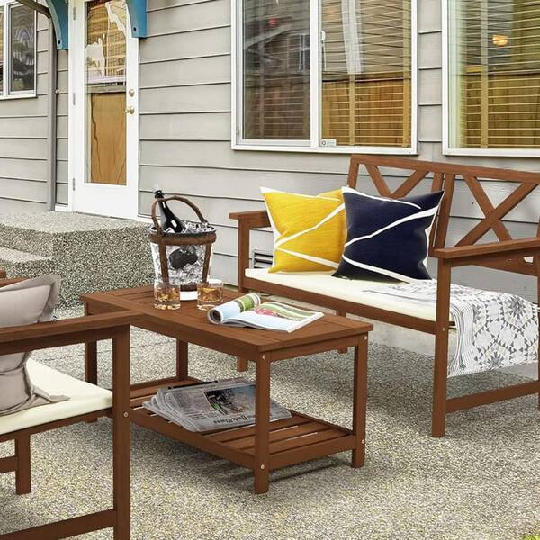 テーブル・チェア・ハンモック DAIS TEA TABLE /OUTDOORSHOP DECEMBER Rectangular Teak Outdoor Coffee Table L07KDGJM9L - The Home Depot