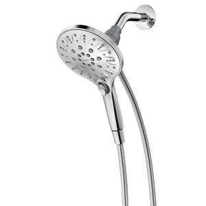 Attract with Magnetix 6-Spray 5.5 in. Single Wall Mount Handheld Adjustable Shower Head in Chrome