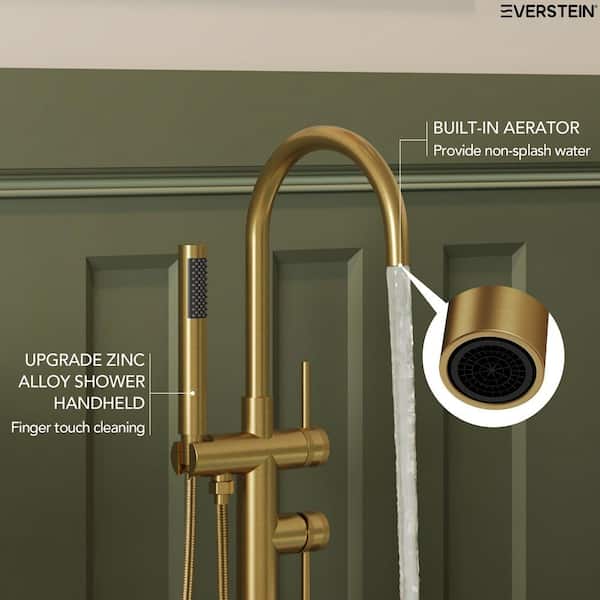 EVERSTEIN Single-Handle Freestanding Tub Faucet Claw Foot Tub