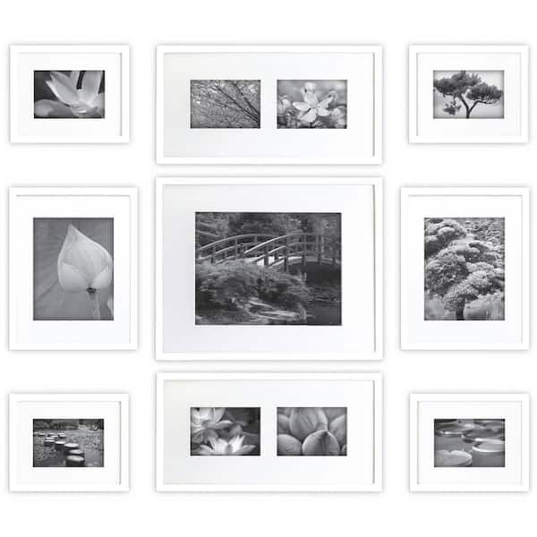 Cubilan 8 in. x 10 in. White Gallery Wall Frame Picture Frame (Set of 9)