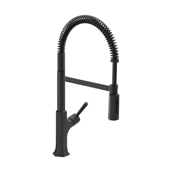 Hansgrohe Locarno Single-Handle Pull Down Sprayer Kitchen Faucet in Matte Black