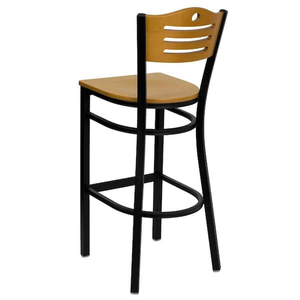 Carnegy Avenue 29.75 in. Natural Wood Back/Natural Wood Seat