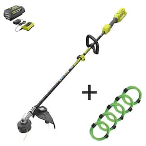 40V Expand-It Cordless Attachment Capable String Trimmer w/ Extra 5-Pack Pre-Cut Spiral Line, 4.0Ah Battery and Charger