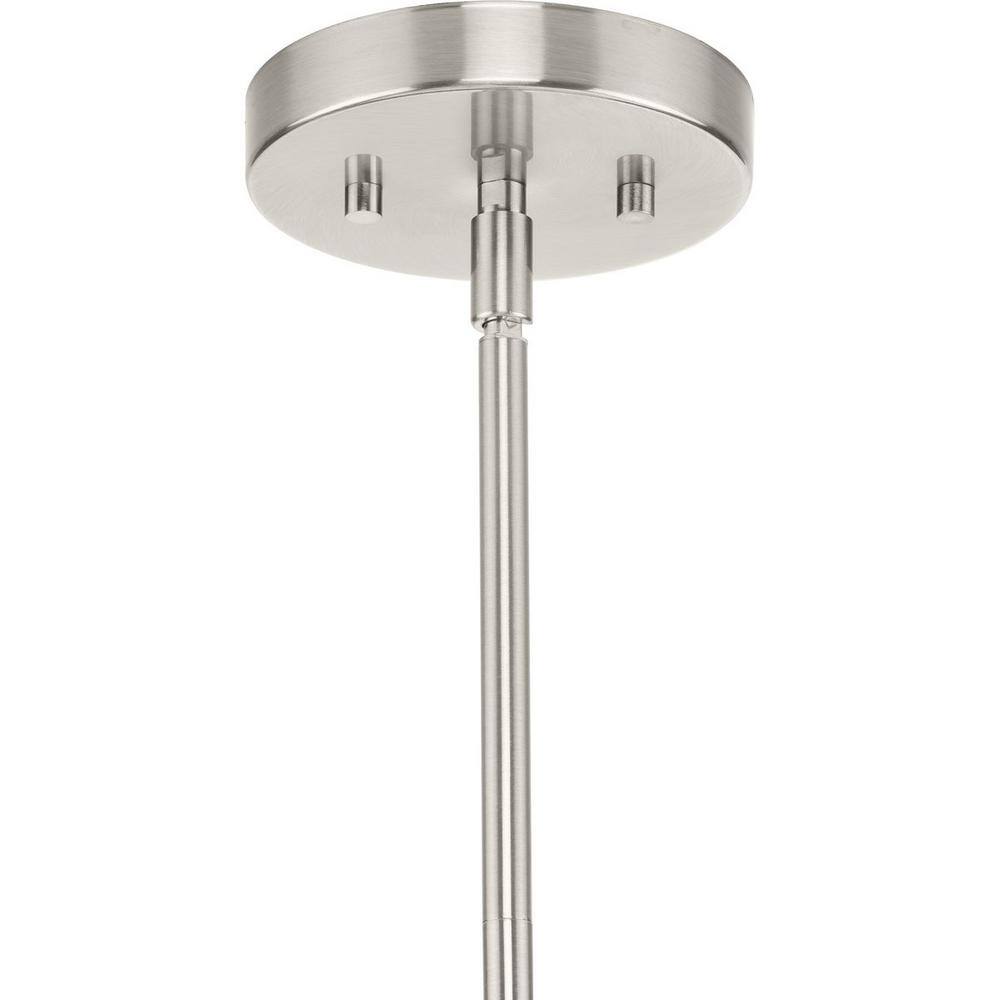 Haas Brushed Nickel 4-Light Mini Chandelier with Etched Opal Glass