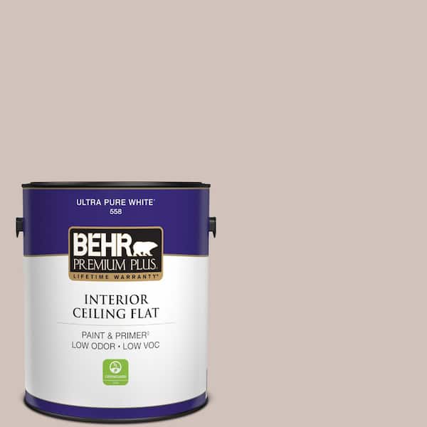 1 gal. #N130-2 Ash Rose Ceiling Flat Interior Paint