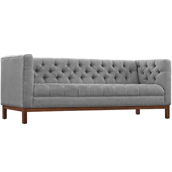MODWAY Panache Expectation Gray Upholstered Fabric Sofa
