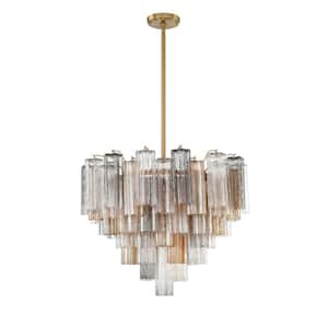 Addis 12-Light Aged Brass Chandelier