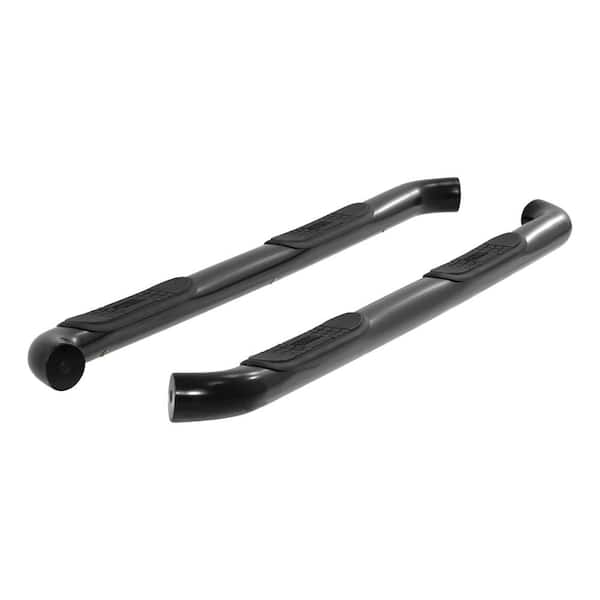 3-Inch Round Black Stainless Steel Nerf Bars, No-Drill, Select Chevrolet Silverado, GMC Sierra 1500, 2500, 3500 HD