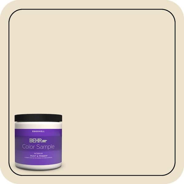 BEHR PREMIUM PLUS 8 oz. #PPU7-15 Ivory Lace Eggshell Enamel Interior Paint & Primer Color Sample