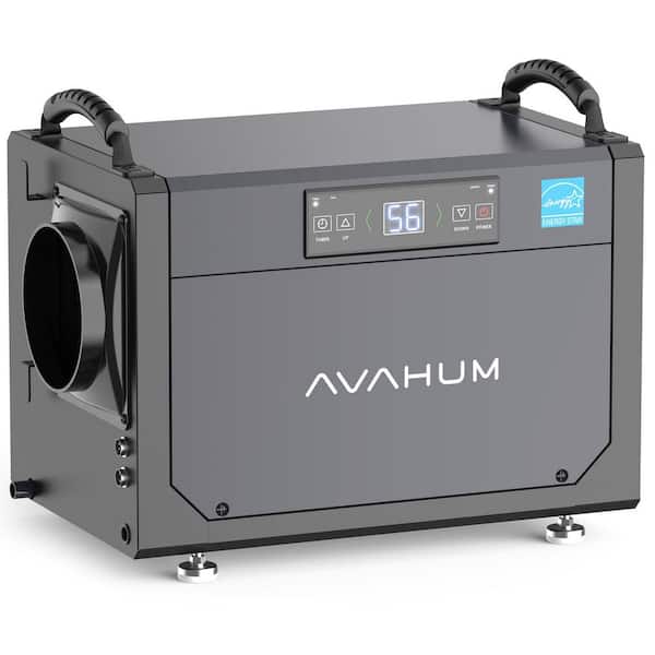 120 pt. 1,700 sq. ft. Bucketless Energy Star Commercial Dehumidifier in Black with Auto Defrost for Basement