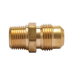 1/2 in. Flare x 3/8 in. MIP Brass Adapter Fitting (25-Pack)
