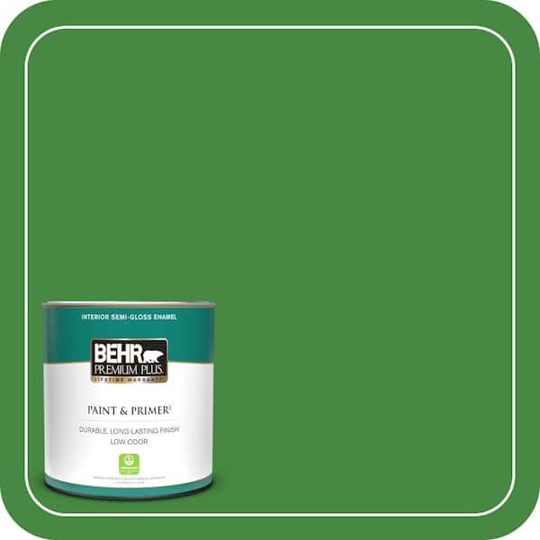 BEHR PREMIUM PLUS 1 qt. #T12-9 Level Up Semi-Gloss Enamel Low Odor Interior Paint & Primer