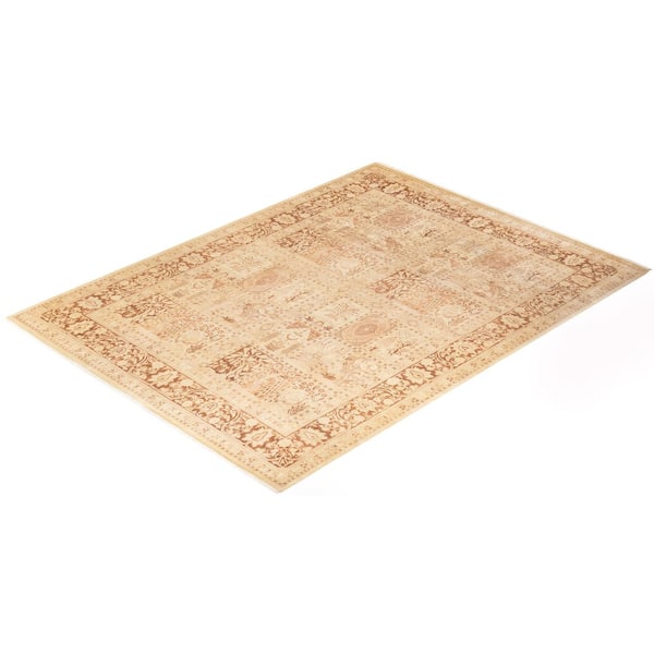 Mogul One-of-a-Kind Traditional Ivory 8 ft. 4 in. x 11 ft. 2 in. Oriental Area Rug