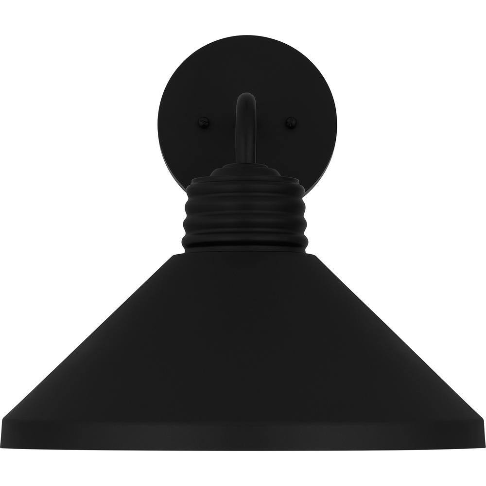 Rencher Matte Black Industrial Outdoor Wall Sconce