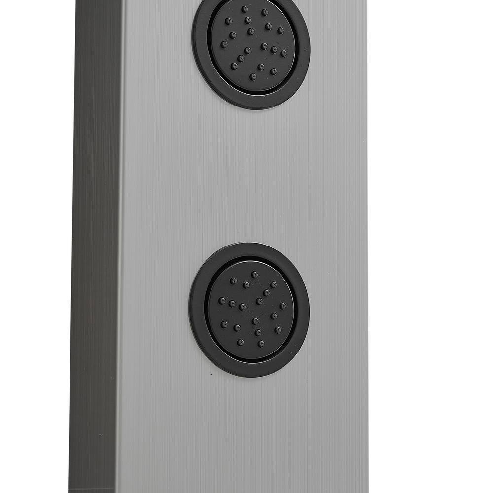 Black Nickel Multi-Function Shower Panel with Body Jets