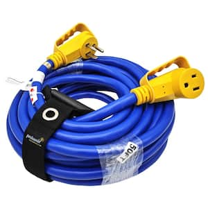 50 ft. 8/3 50 Amp 250-Volt Outdoor NEMA 6-50 Welder Extension Cord with Handle and Lighted End, Blue, UL Listed