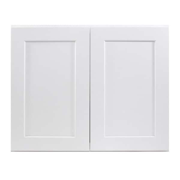 HOMEIBRO Ready To Assemble Shaker Wall Kitchen 2 Door Stock Storage Cabinet kitchen cabinet (30 in. W x 24 in. H x 12 in. D)