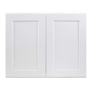 Ready To Assemble Shaker White Wall Kitchen2 Door Stock Storage Cabinet kitchen cabinet (30 in. W x 24 in. H x 12 in. D)
